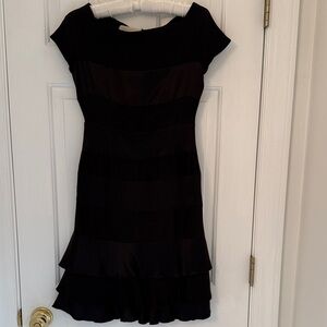 Valentino Black Tiered silk Dress